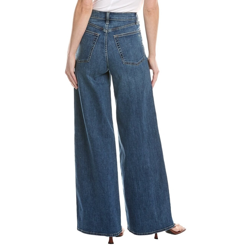 Rag & Bone Serena High Rise Ultra Wide‎ Leg Full Length Jeans Womens 28 $278 - Picture 2 of 8